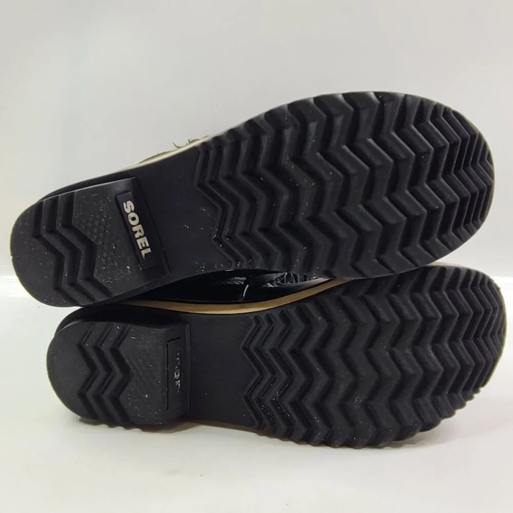 Sorel‎ Women’s Winter Snow Boots Size 7 Black Fur Trim Waterproof